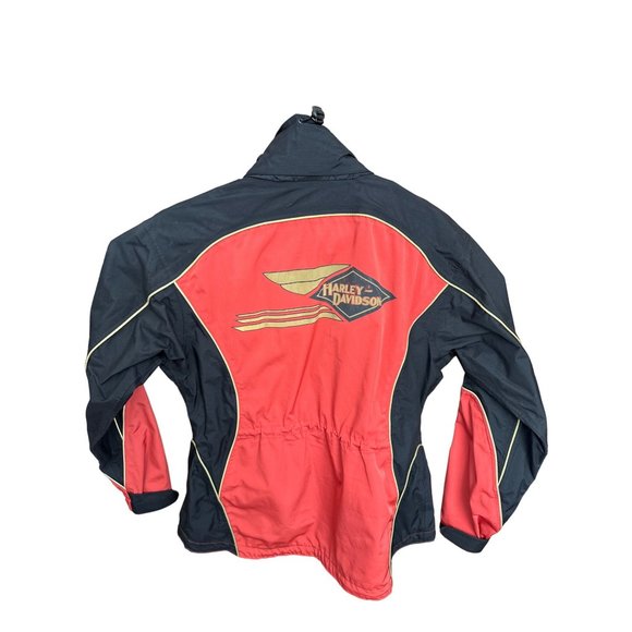 Harley-Davidson Women's Small Reflective Riding Zip Hooded Rain Parka Jacket - Picture 5 of 13